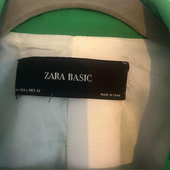 ZARA Green Single-Breasted Blazer - Picture 3 of 4